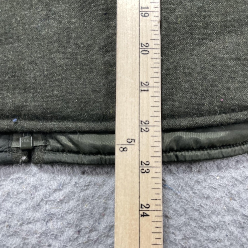 Gap Vest Womens Large Green Wool Quilted Full Zip Insulated Outdoor Pockets VTG - Picture 8 of 9